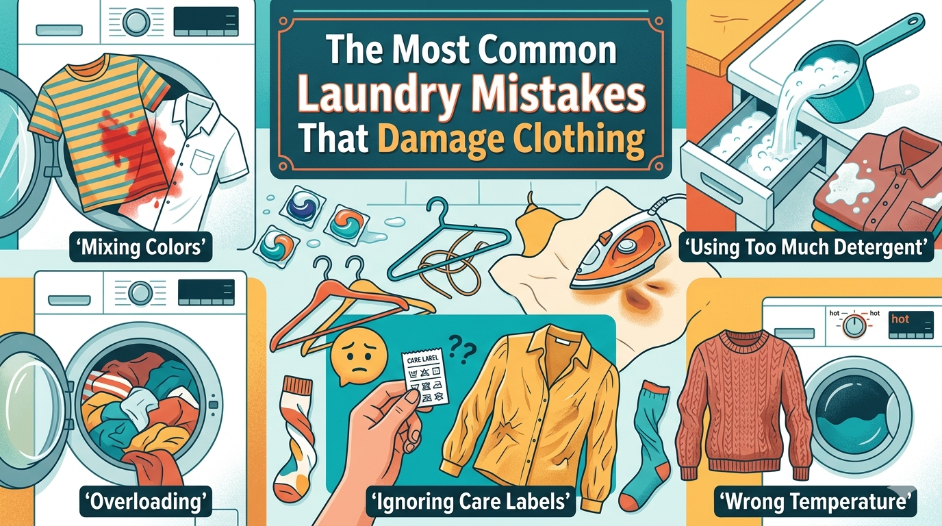 You are currently viewing The Most Common Laundry Mistakes That Damage Clothing